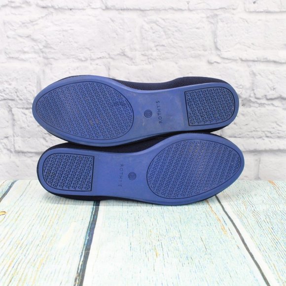 Rothy's Blue Nylon Slip On Casual Flat Loafer Shoes Size 9.5 Wide - Picture 9 of 9